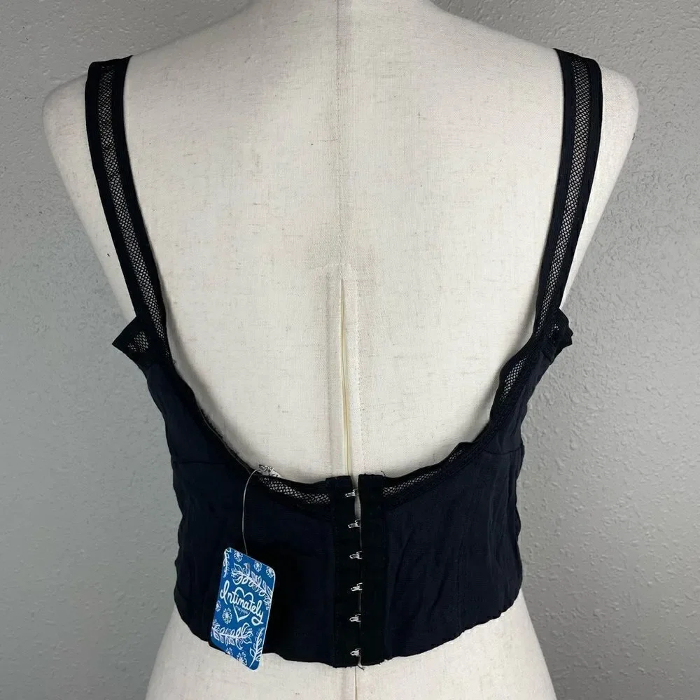 NWT Free People Intimately Lace Up Halter Top Size XL